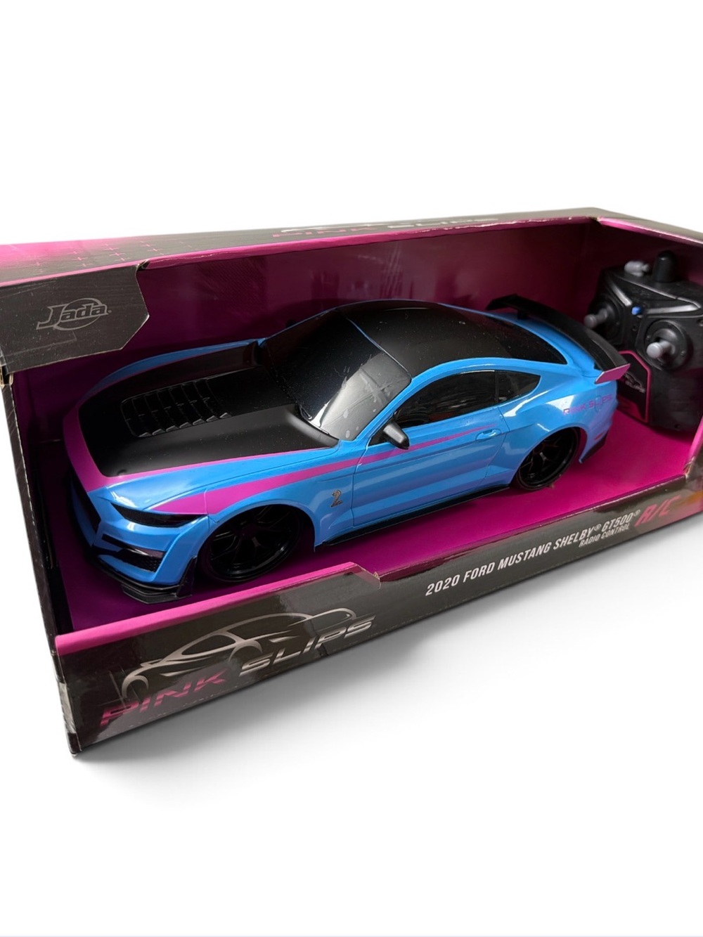 Jada Remote Control 2020 Ford Mustang Shelby GT500 - Blue with Pink Accents